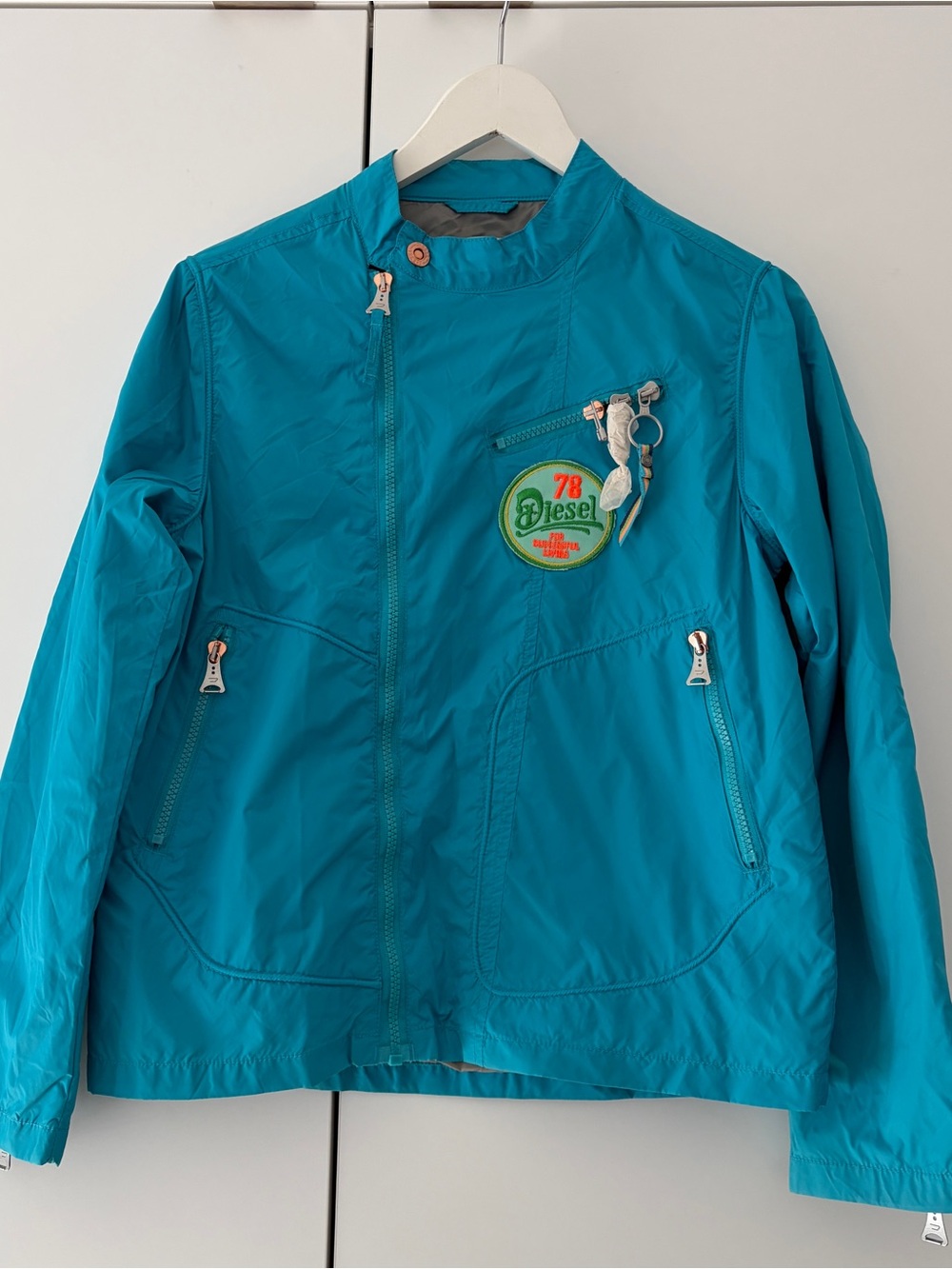 Diesel Youth Teal Lined  Windbreaker Jacket-NWT